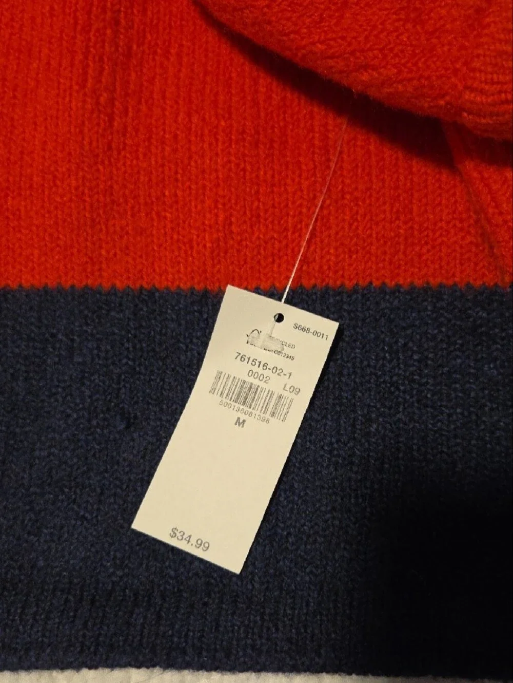 Old Navy SoSoft Red and Navy Stripe Sweater